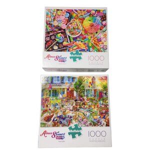 Two 1000pc puzzles Aimee Stewart Buffalo Games: Candylicious and Yardsale